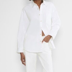 Aritzia Denim Forum The '80s Comfy White Denim Shirt